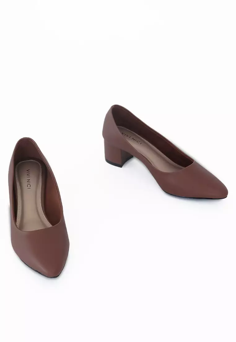 VIVI NICI - Kenici Sepatu Wanita Hak 5 cm Downtown Brown