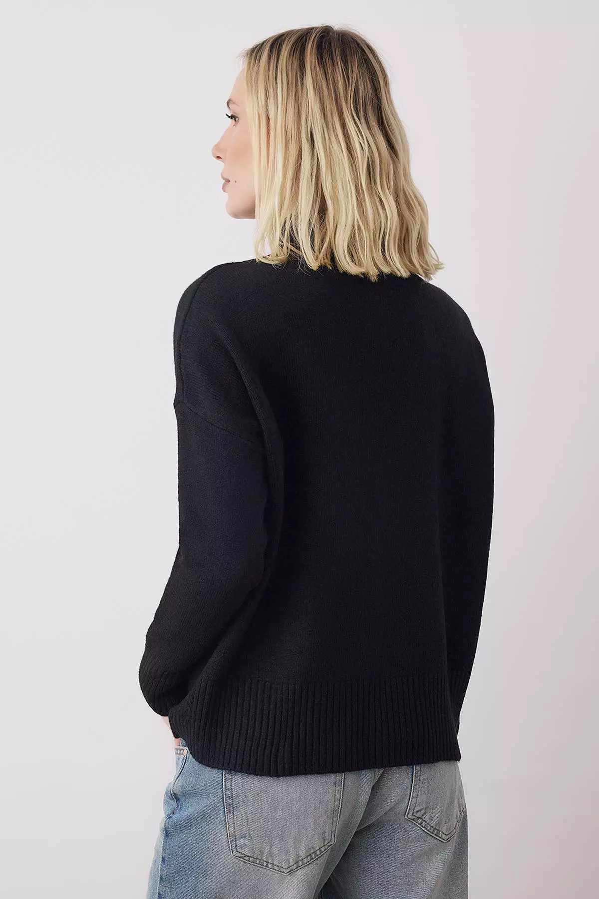 Stand-Up Collar Knitwear Sweater