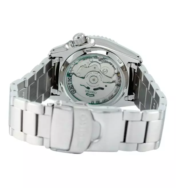 Jam Tangan Pria Seiko 5 Sports SRPK33 SRPK33K1 5KX Midi SKX Strap Stainless Steel Silver Color Teal Dial Color