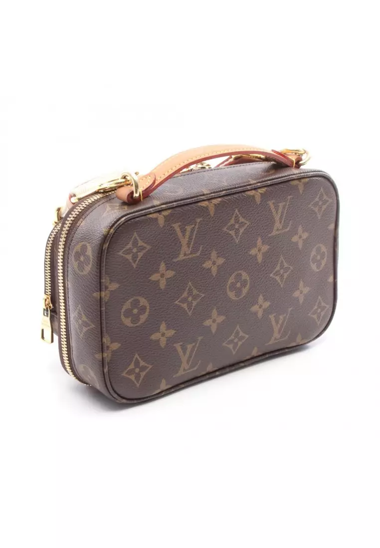 Pre-Loved Louis Vuitton Utility crossbody monogram Handbag PVC leather Brown 2WAY