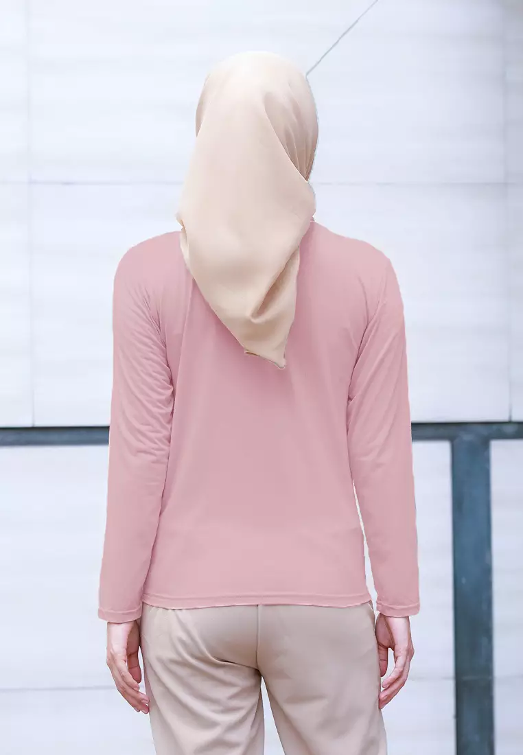Cotton Bee - Manset Lengan Panjang Aneisha Inner Rayon - Pink Blush - XL 