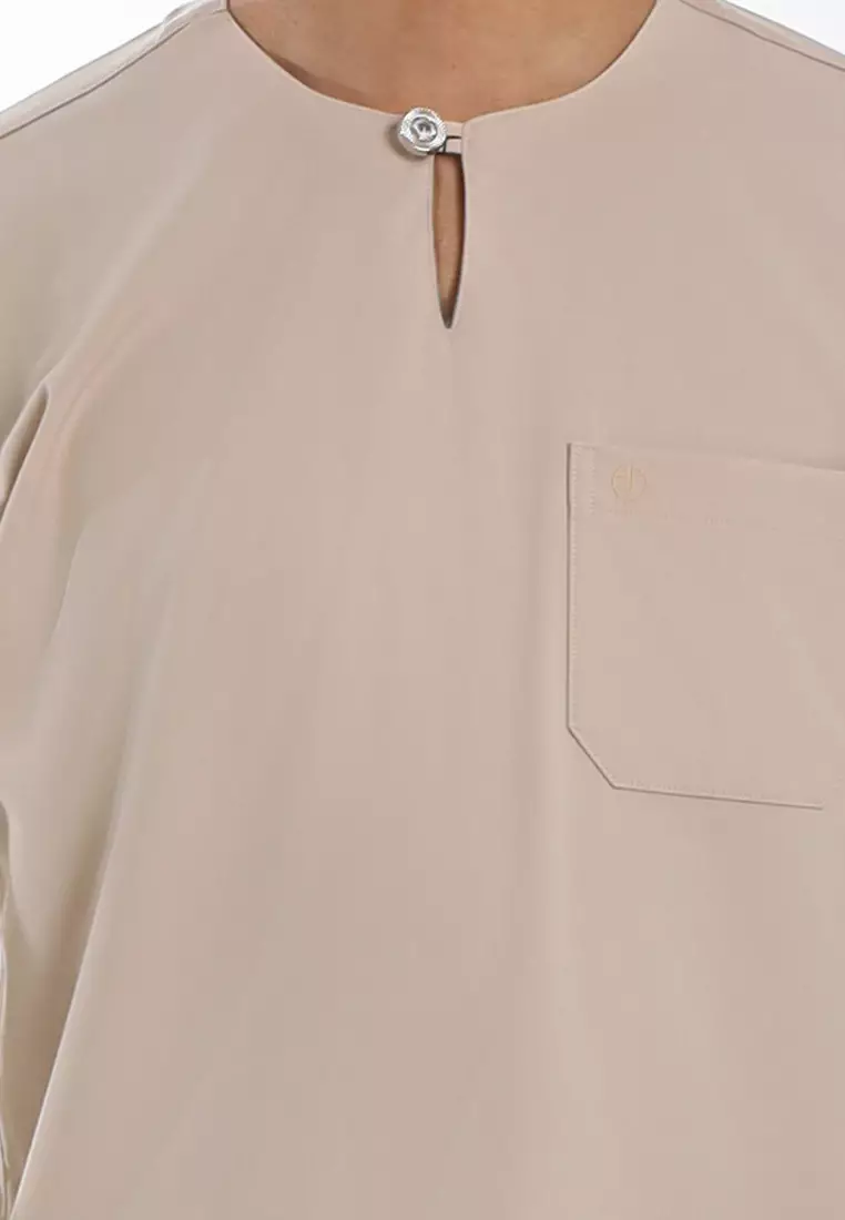 Alain Delon Baju Melayu Teluk Belanga Dewasa - 19026003-80DollarLightBrown