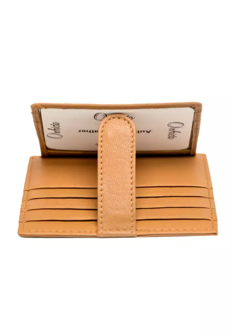 Leather Card Holder - Leather Card Case Oxhide AS4 BROWN