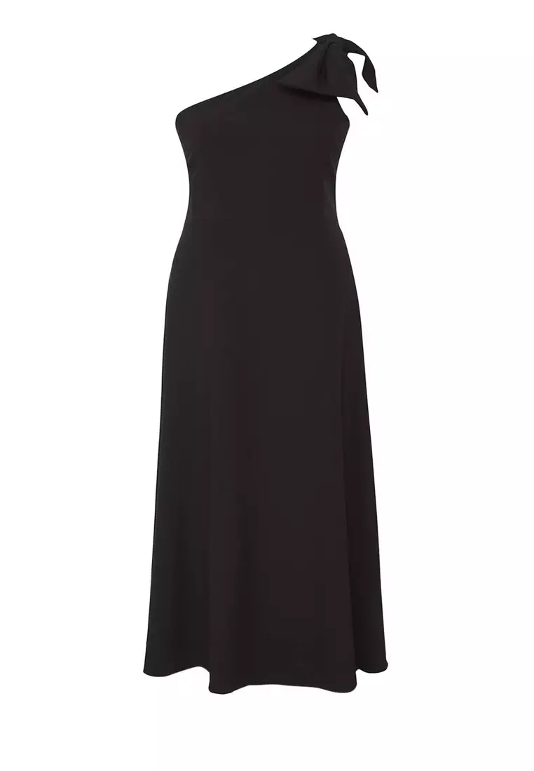 Black Bowknot One Shoulder Woven Evening/Night/Graduation/Engagement Dress Tbbss25Ah00053