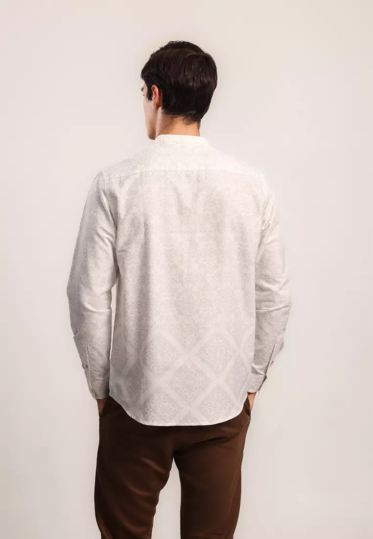 MOC Kemeja Shanghai Lengan Panjang Pria HAFIDH-LIGHT GREEN