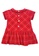 Toffyhouse red and blue Toffyhouse Groovy Baby! Check Dress in Red 73A3AKABBBA2E1GS_2