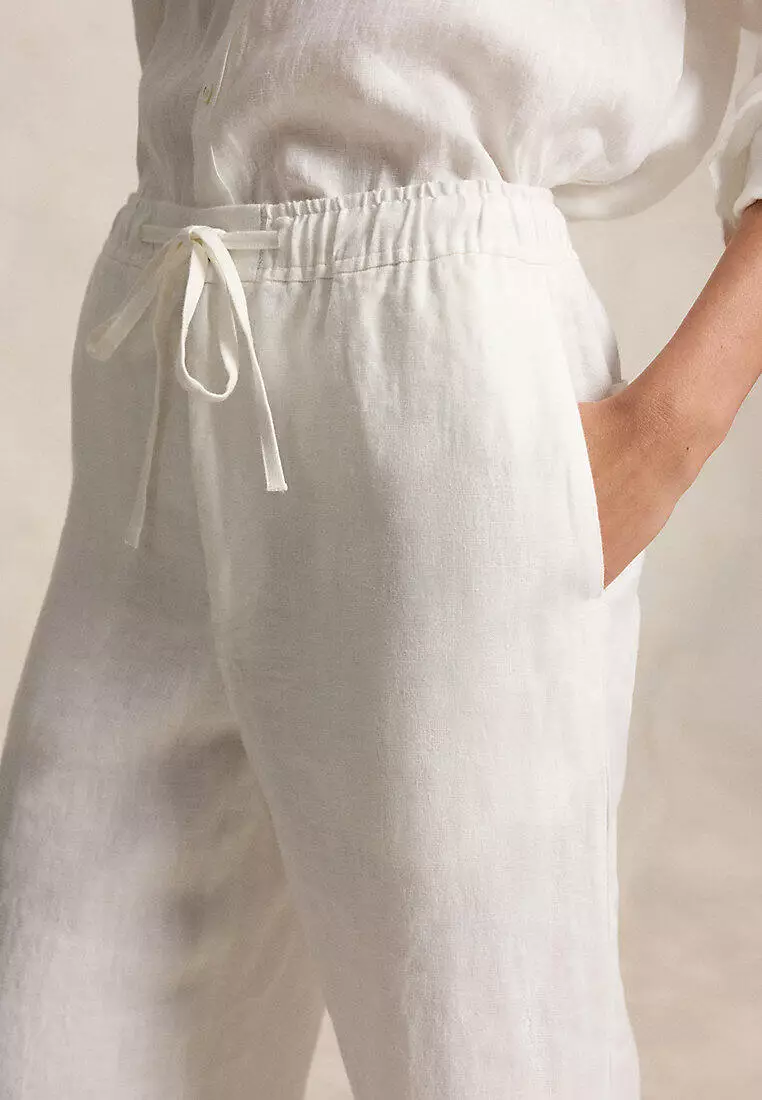 Polo Ralph Lauren Women Linen Drawstring Pant