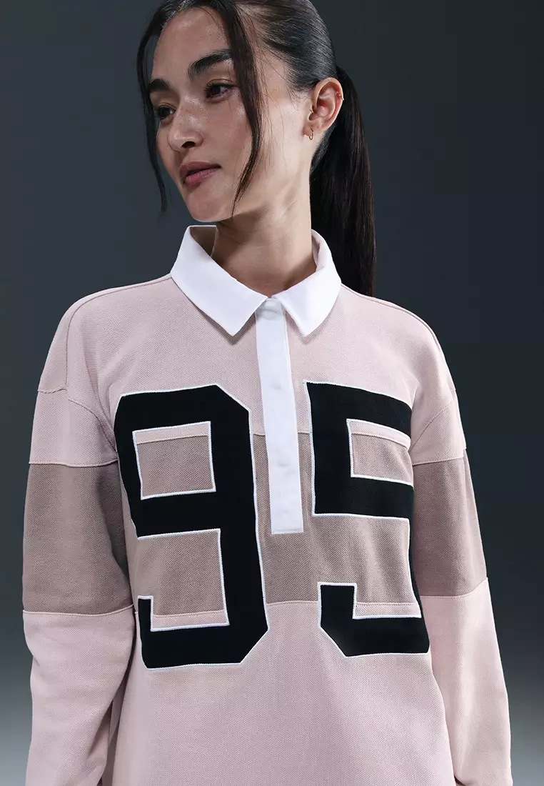 Sportswear Long-Sleeve Graphic Polo Top