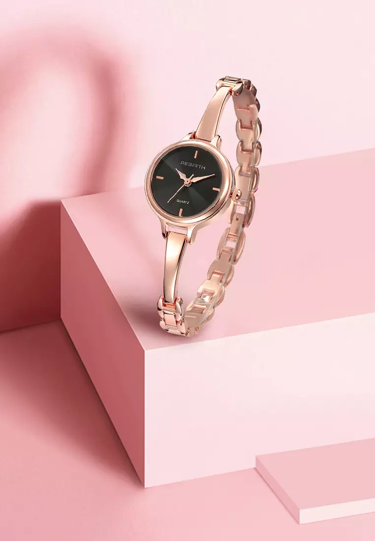 Jam Tangan Wanita Untuk Baja Penuh Gelang Display Kuarsa Tahan Air Jam Tangan Gelang Cewek