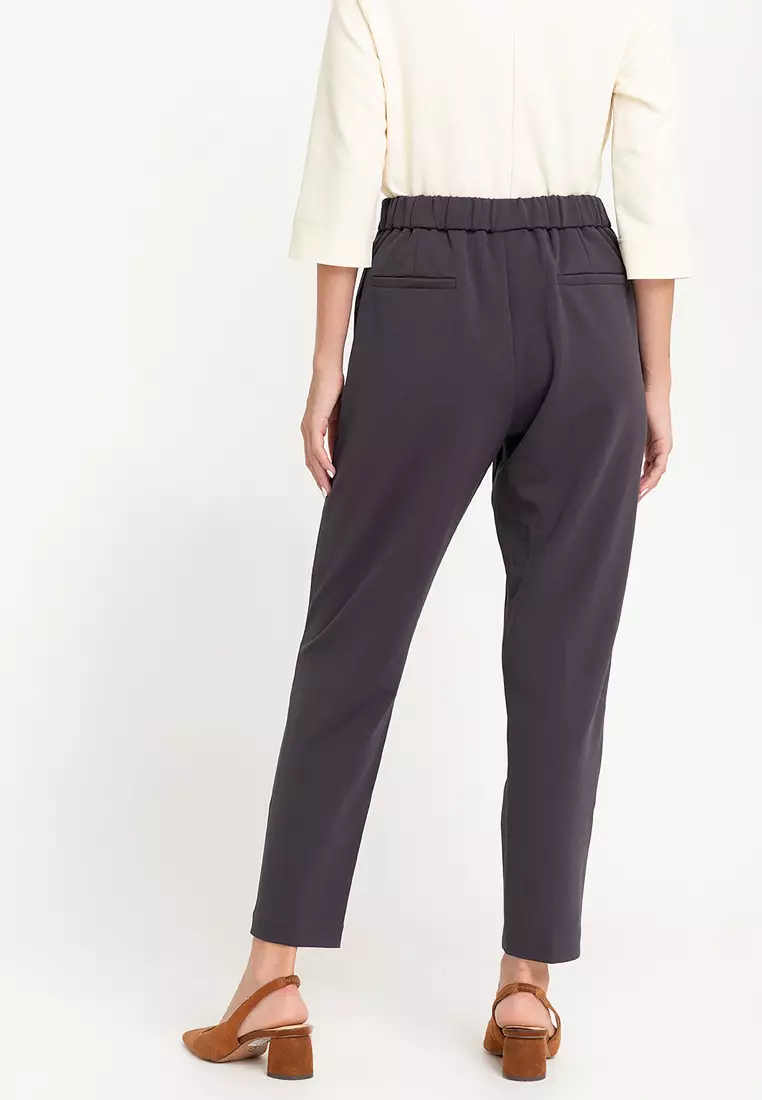 Buy GIORDANO LADIES Twill Knit Tapered Pants With Taping 2024
