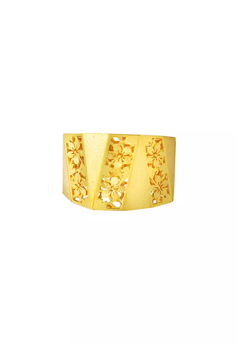 TOMEI Sri Puteri, The Kerawang Series Ring, Yellow Gold 916