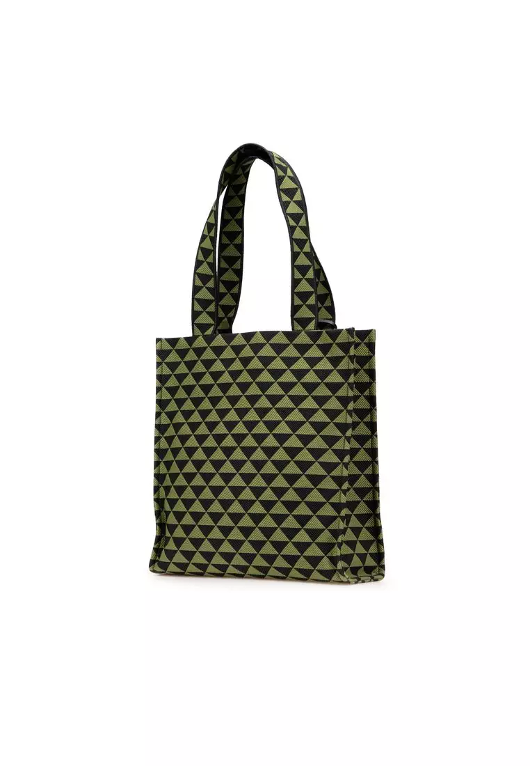 Pre-Loved Prada Jacquard Triangolo Symbole Shopping Tote