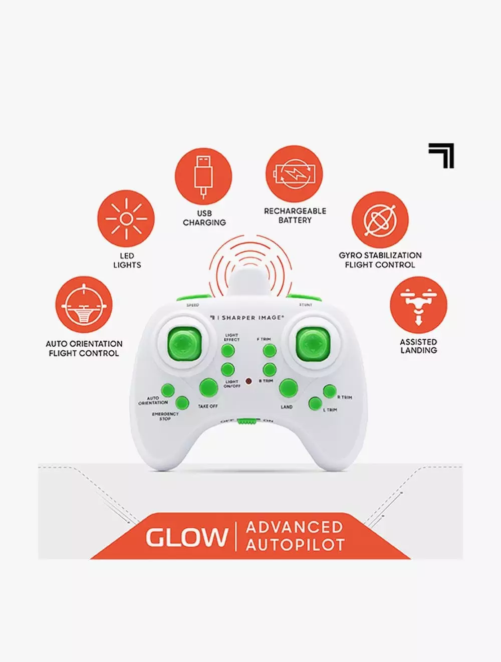 Sharper Image Drone Stunt Glow LED 5inch - DCP1213004311