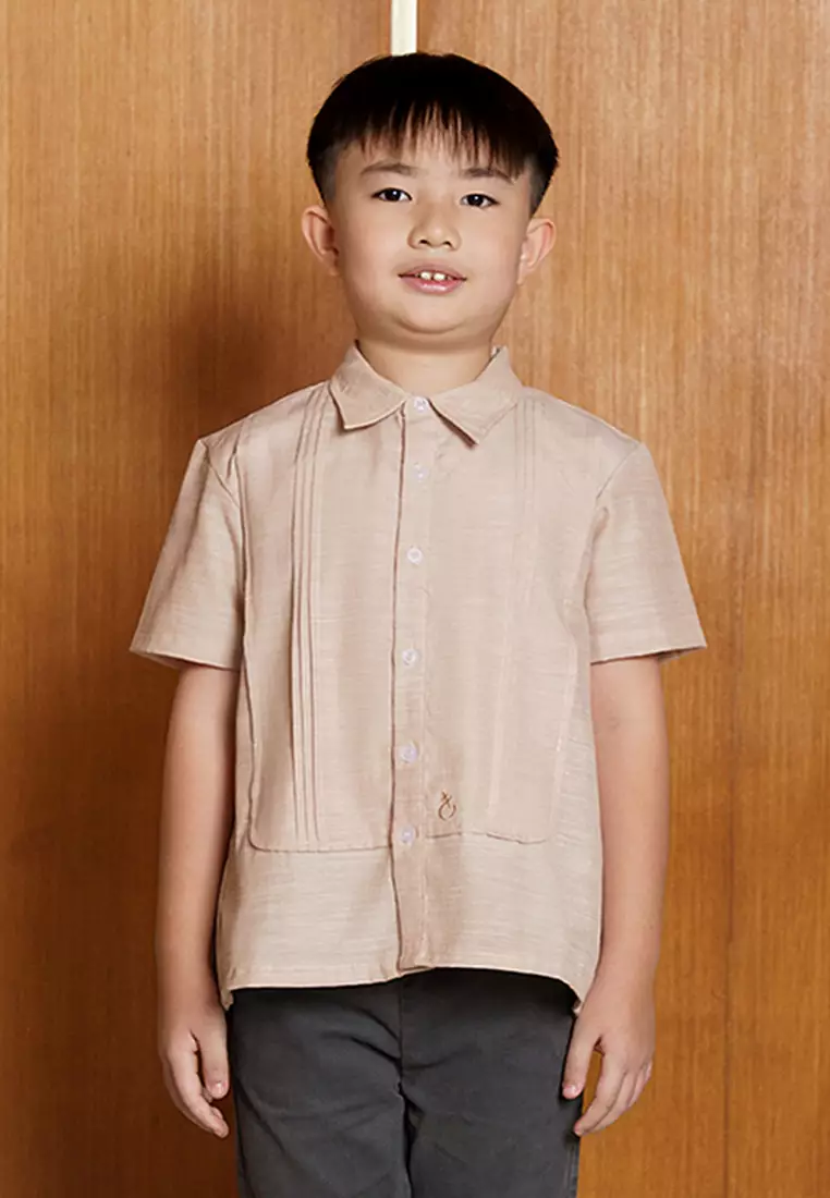 Jenna and Kaia - Dario Shirt Cream - Baju Anak Laki-laki