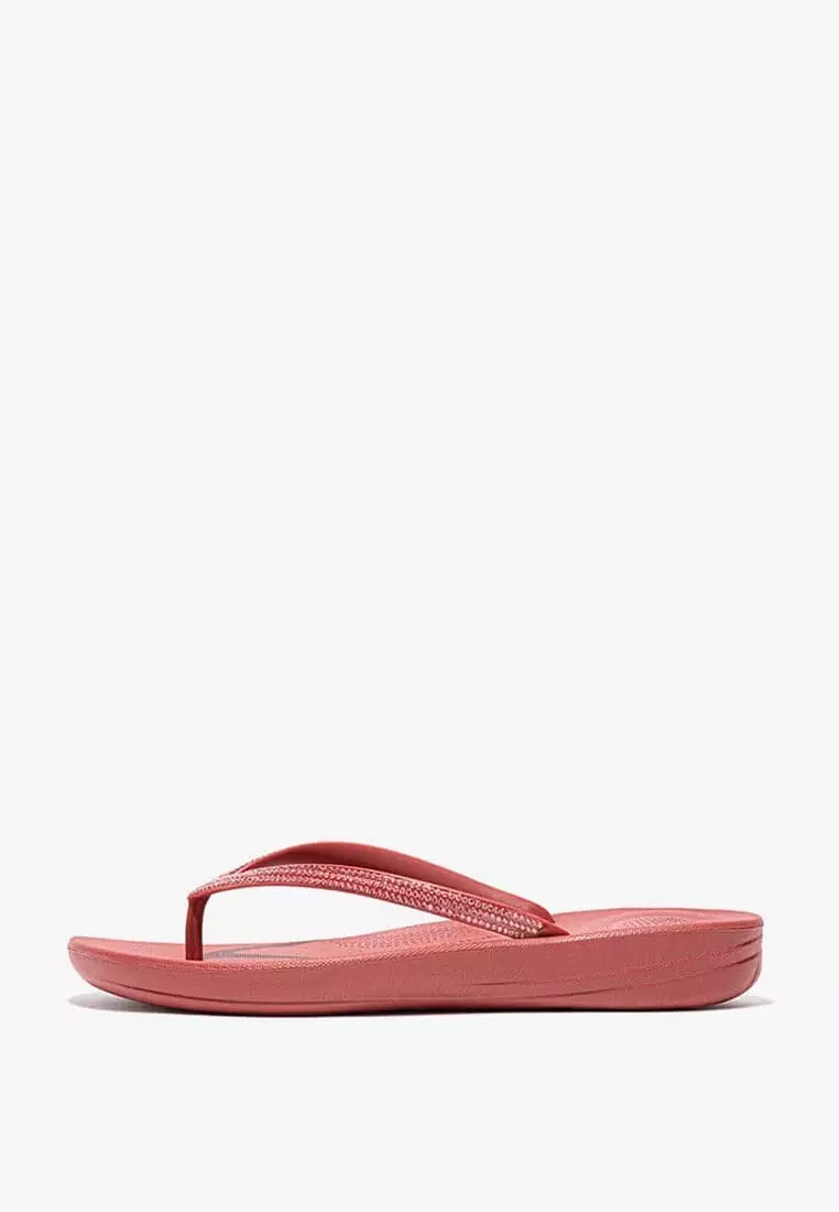 Discount on Fitflop  shoes - SKU: Fitflop  Iqushion Sparkle R08-A70- Dusky Red