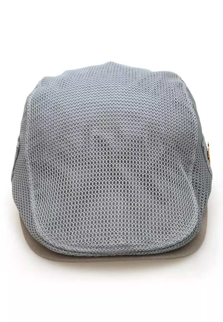 Kai Aksesoris Fashion Topi Pria Wanita Flat Hat Adjustable Strap Material Cotton ORIGINAL - Gray