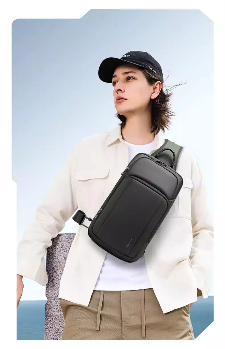 Bange BG7795 Tas Selempang Sling Bag Pria - BLACK