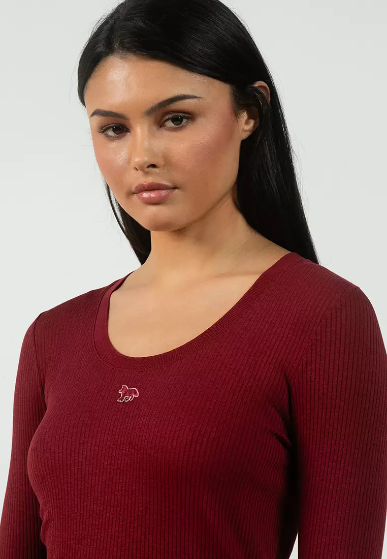Ribbed Baby Fox Long Sleeve T-Shirt