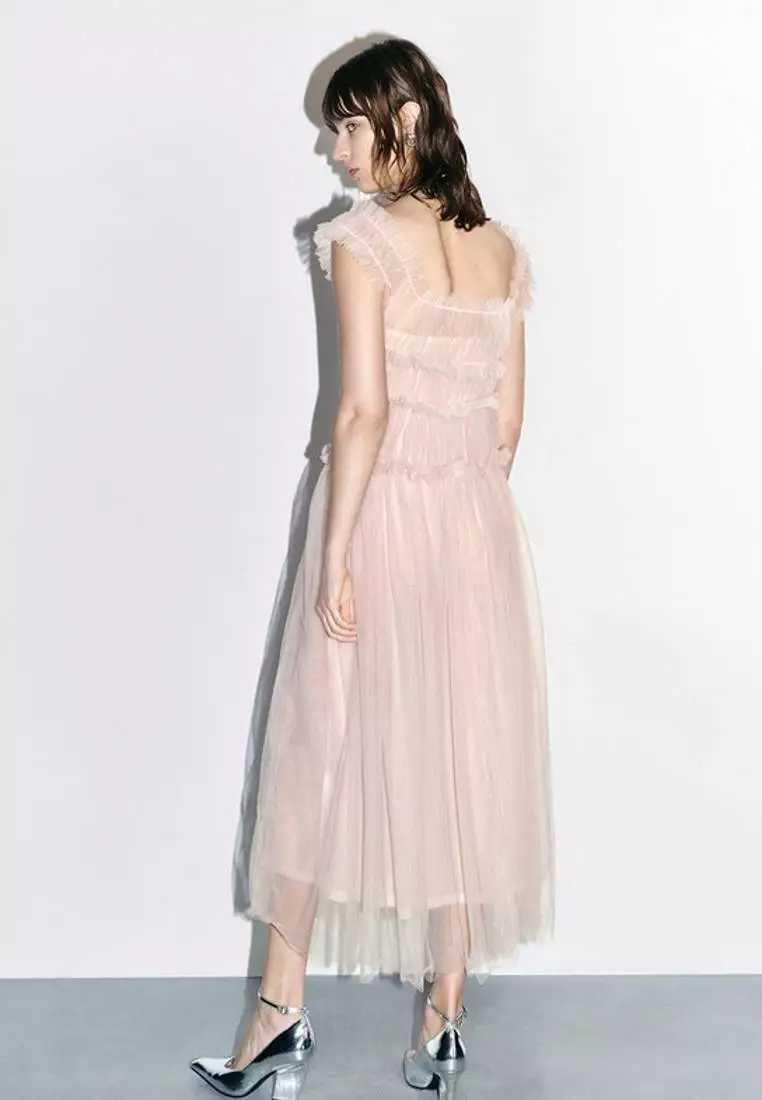 【UR x Caroline Hu联名系列】UR木耳边少女连衣裙UWG730033