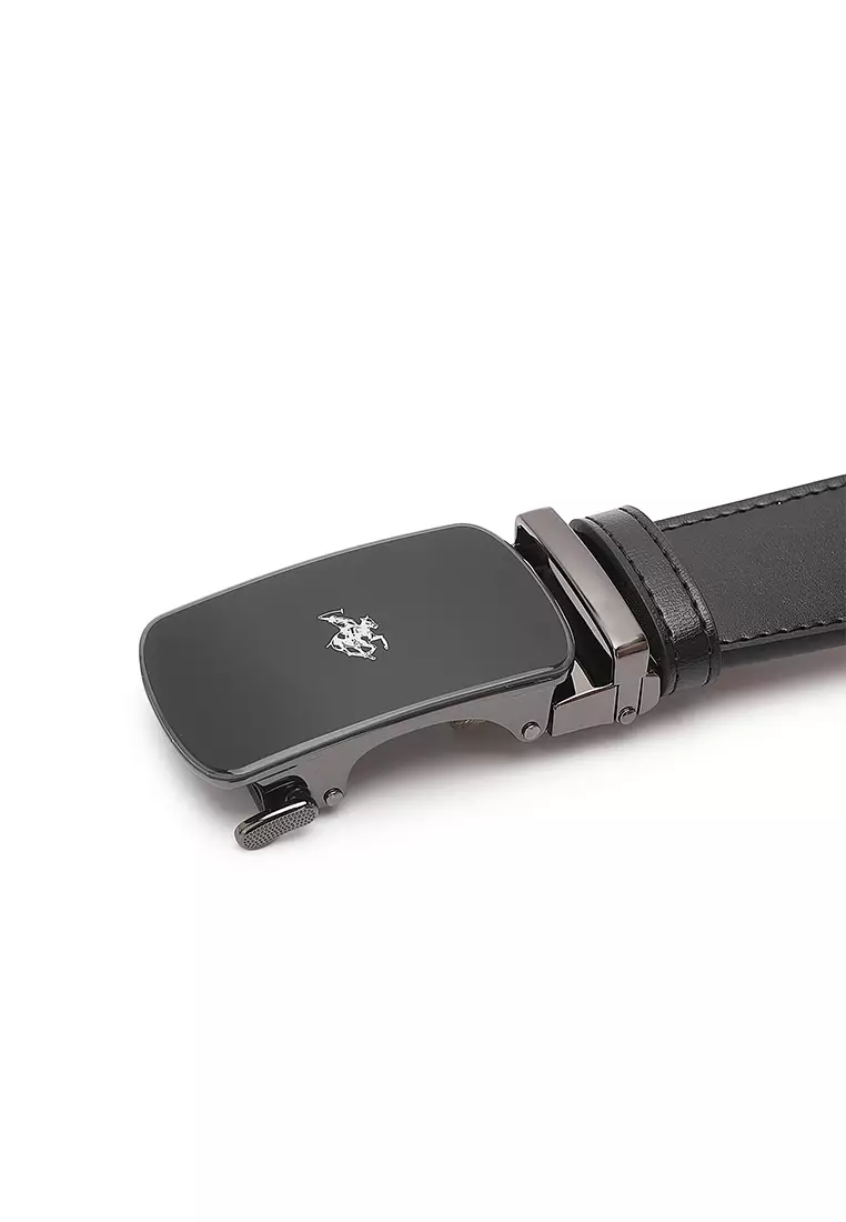 Gift Set - Leather RFID Wallet + 35mm Automatic Buckle Belt - Black