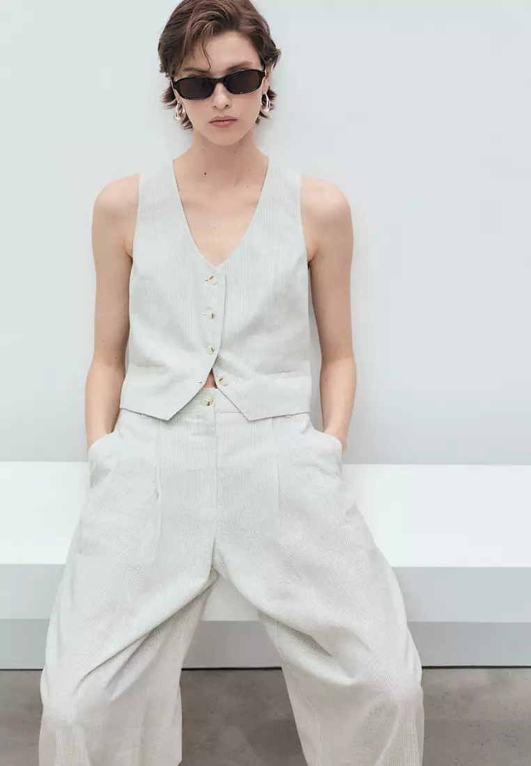 Straight-Fit Suit Trousers