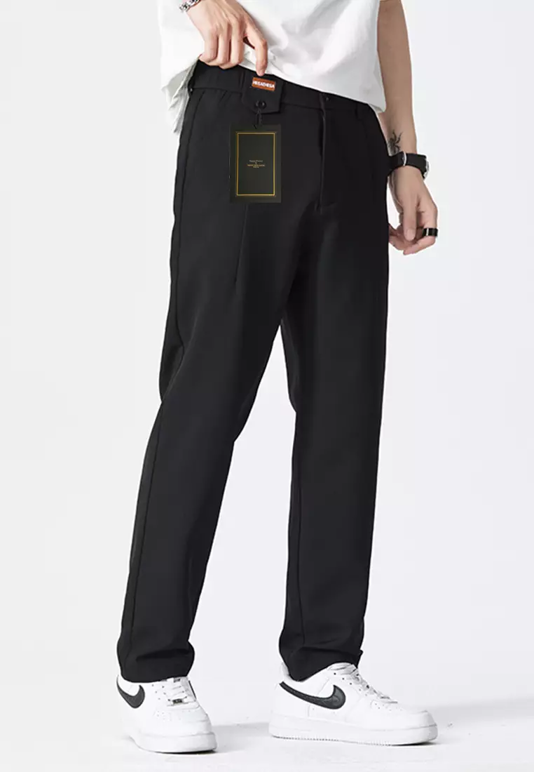 Elastic Waistline Straight Suit Pants AY-L9821