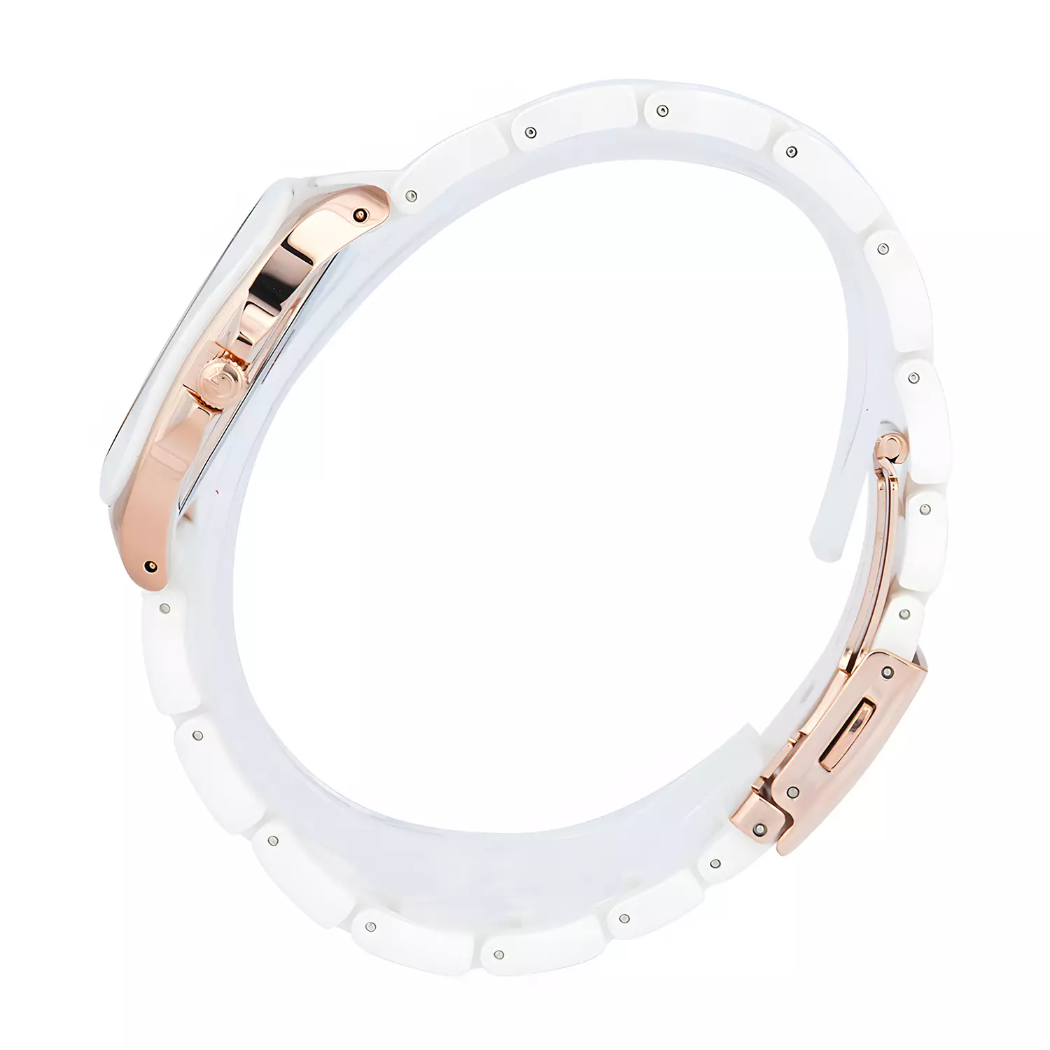 Jam Tangan Analog Wanita - Passion Series - Rosegold White Stainless Steel - Ceramic Band - 2B31 LDBRGSL 