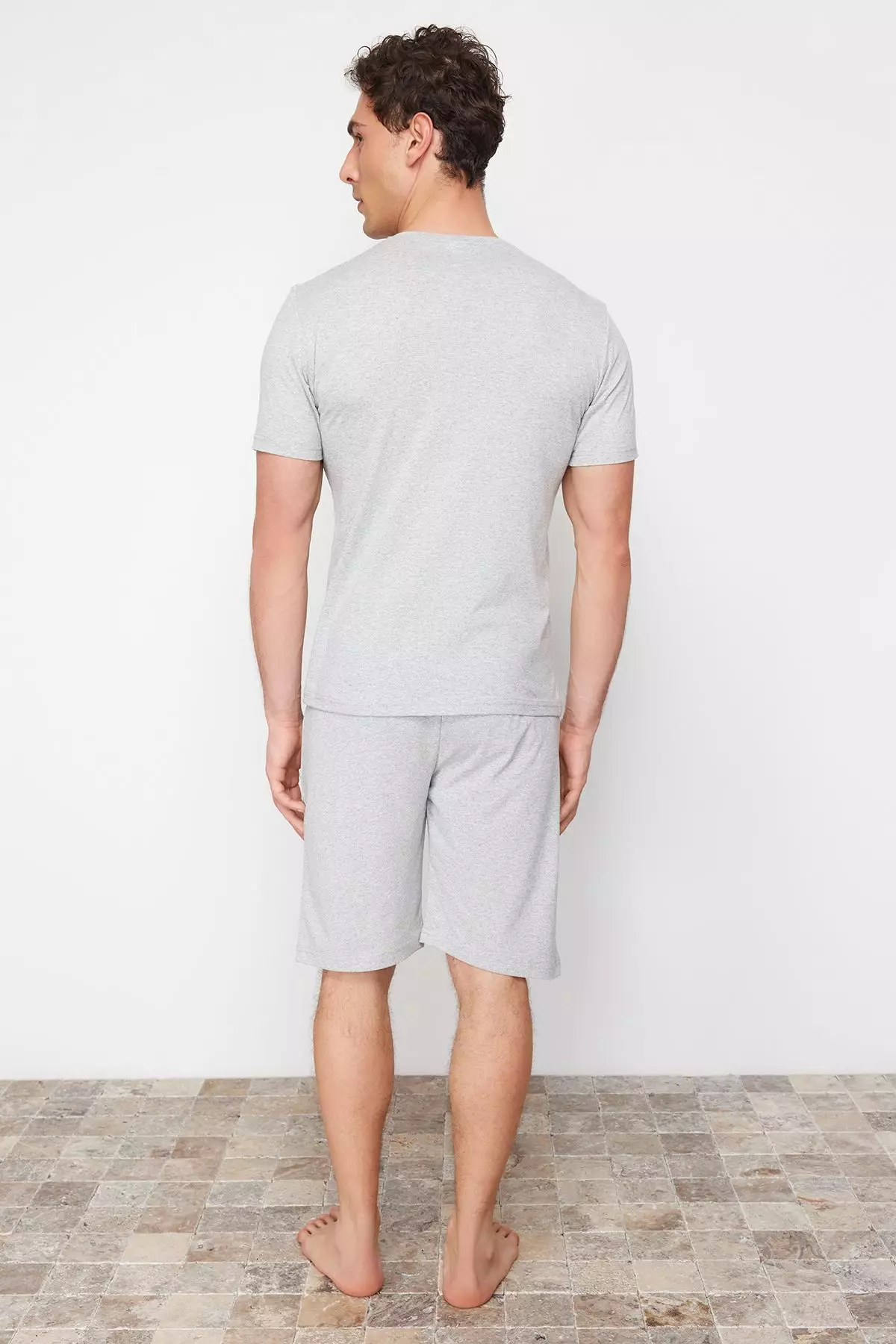 Regular Fit Crew Neck Pyjamas Set