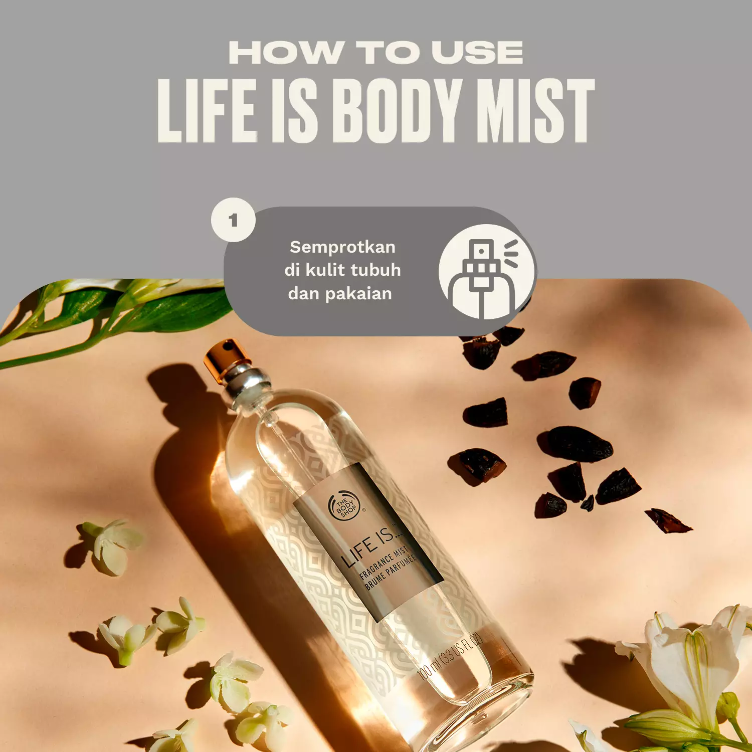 The Body Shop Life Is Body Mist Fragrance 100ml