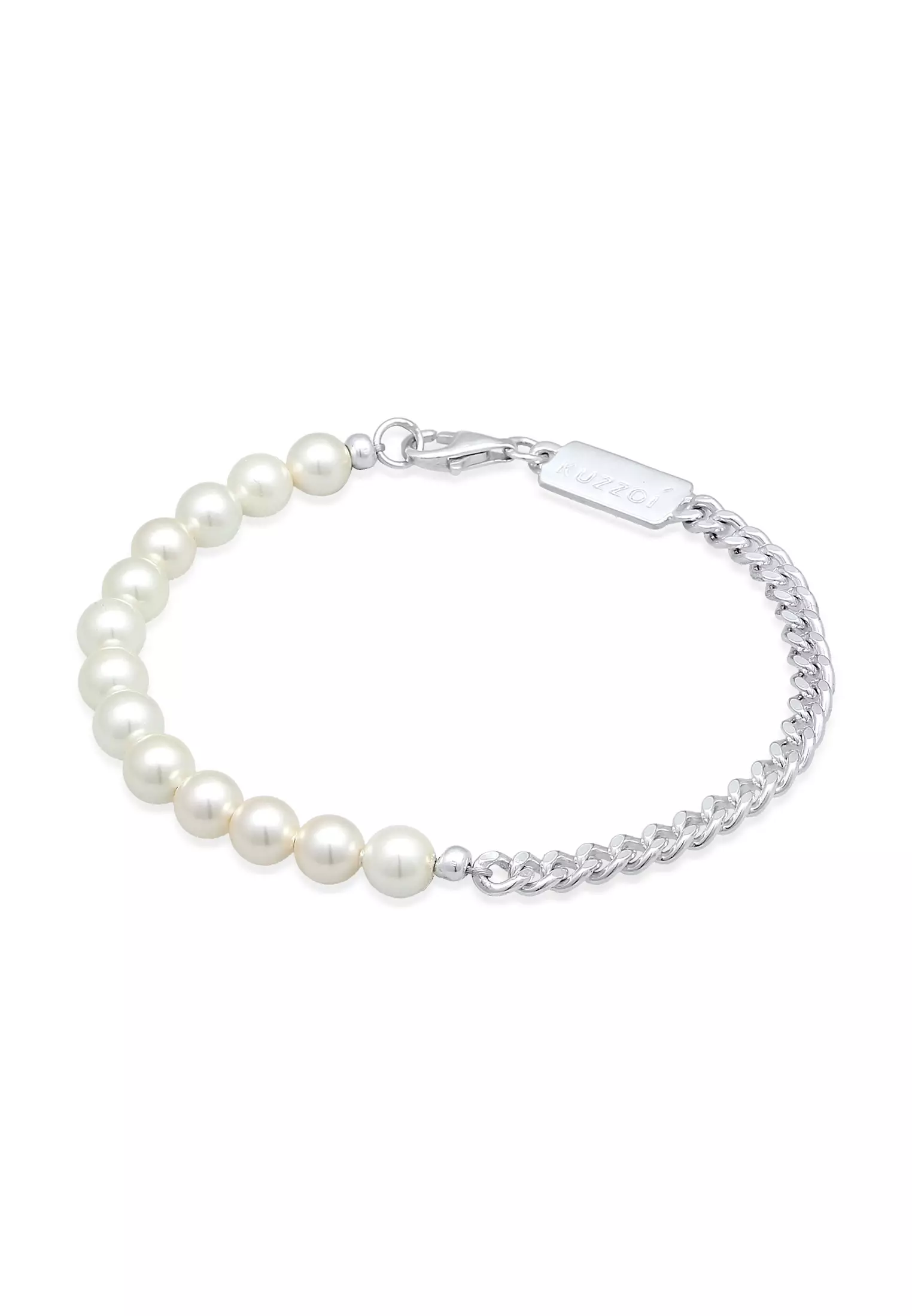 Pearl Bracelets For Men 2026.Buy Kuzzoi Bracelet Men Trend Solid Shell Core Pearls 2026 Online ...