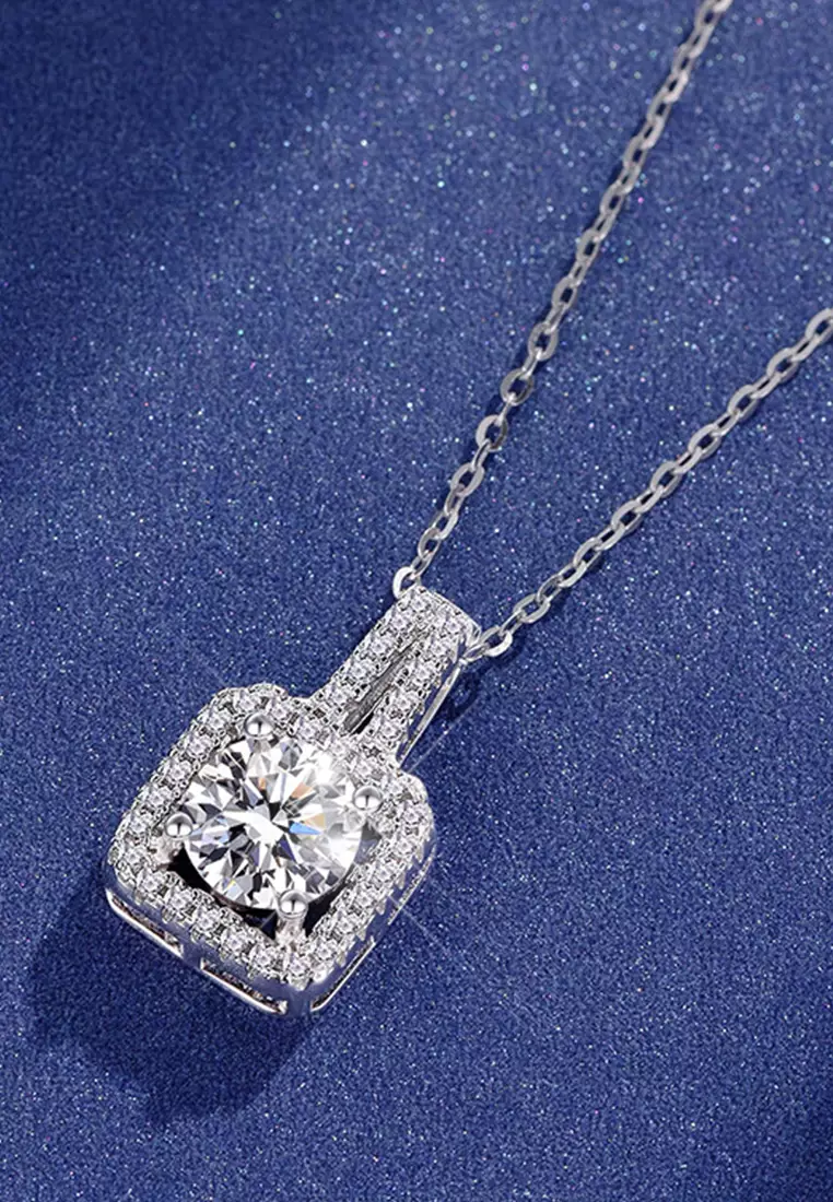 Kalung Wanita Anti Karat Berlian Adjustable Couple Necklace Sertifikat GRA Kotak Indah COD