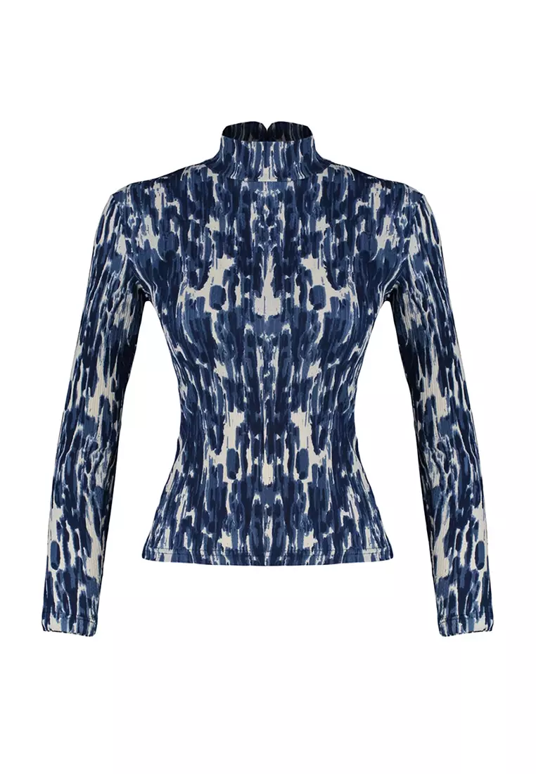 Buy Trendyol Printed Mock Neck Top Online | ZALORA Malaysia