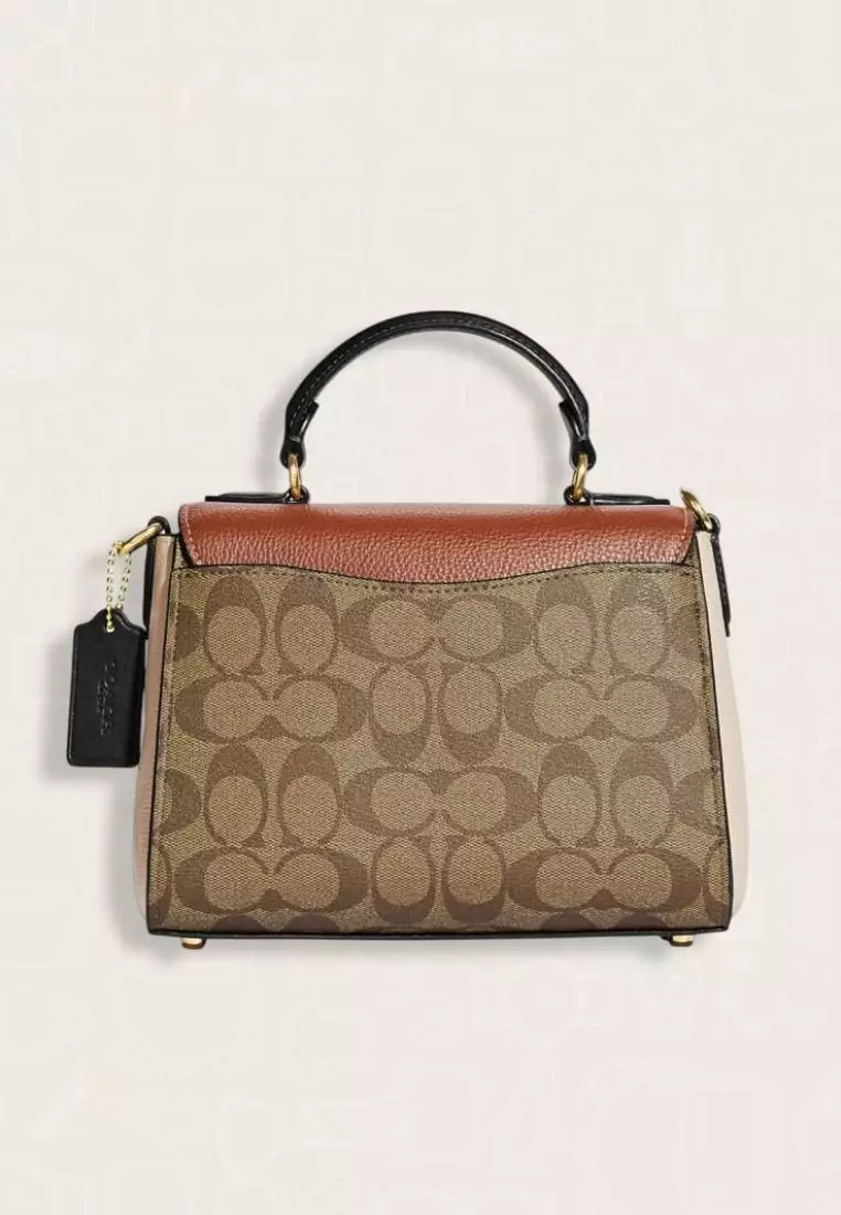 Jual Coach Coach Top Handle Satchel In Colorblock Signature
