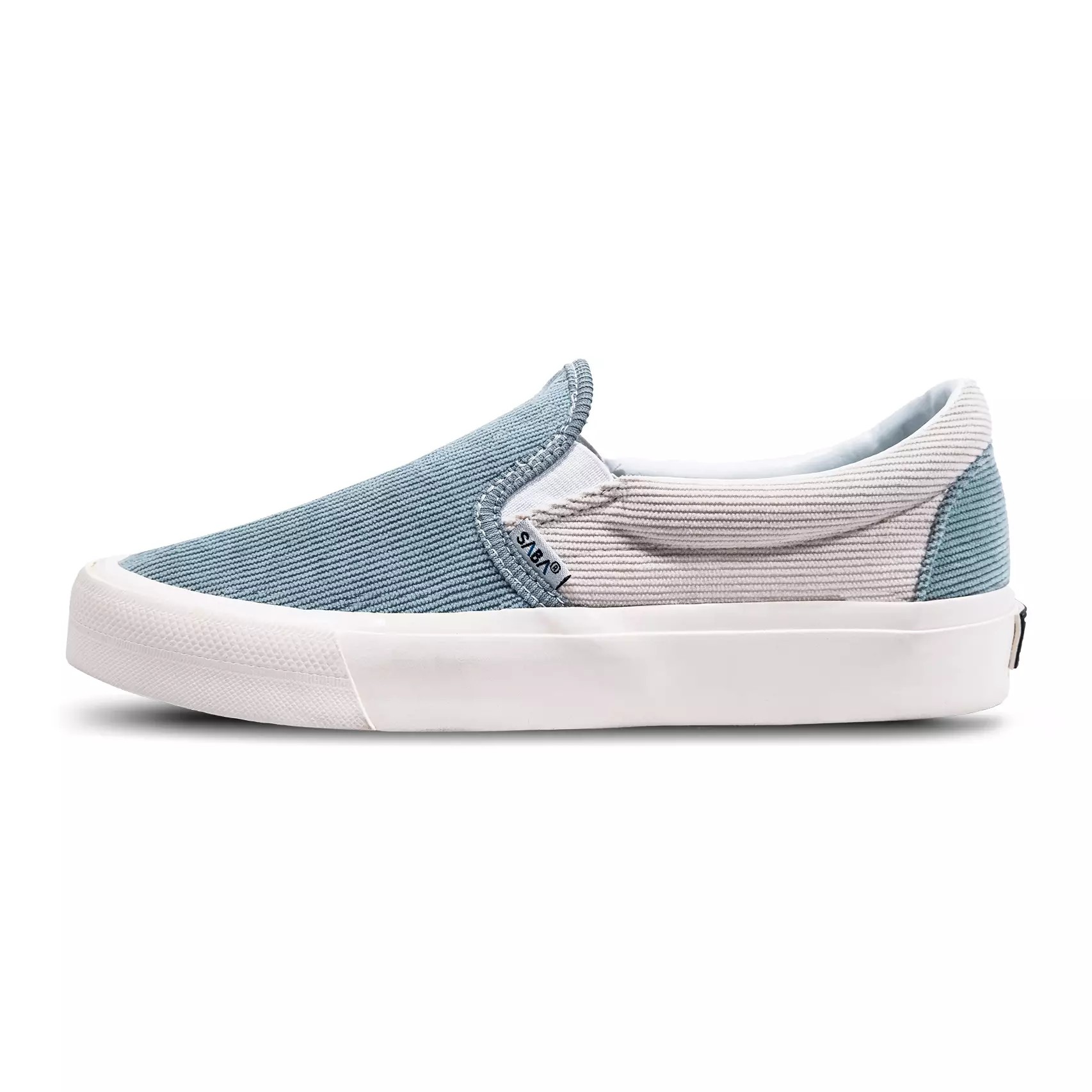 SABA Corduroy Slip On Half Blue White - Sepatu Sneakers Casual Pria Wanita CRD 51H