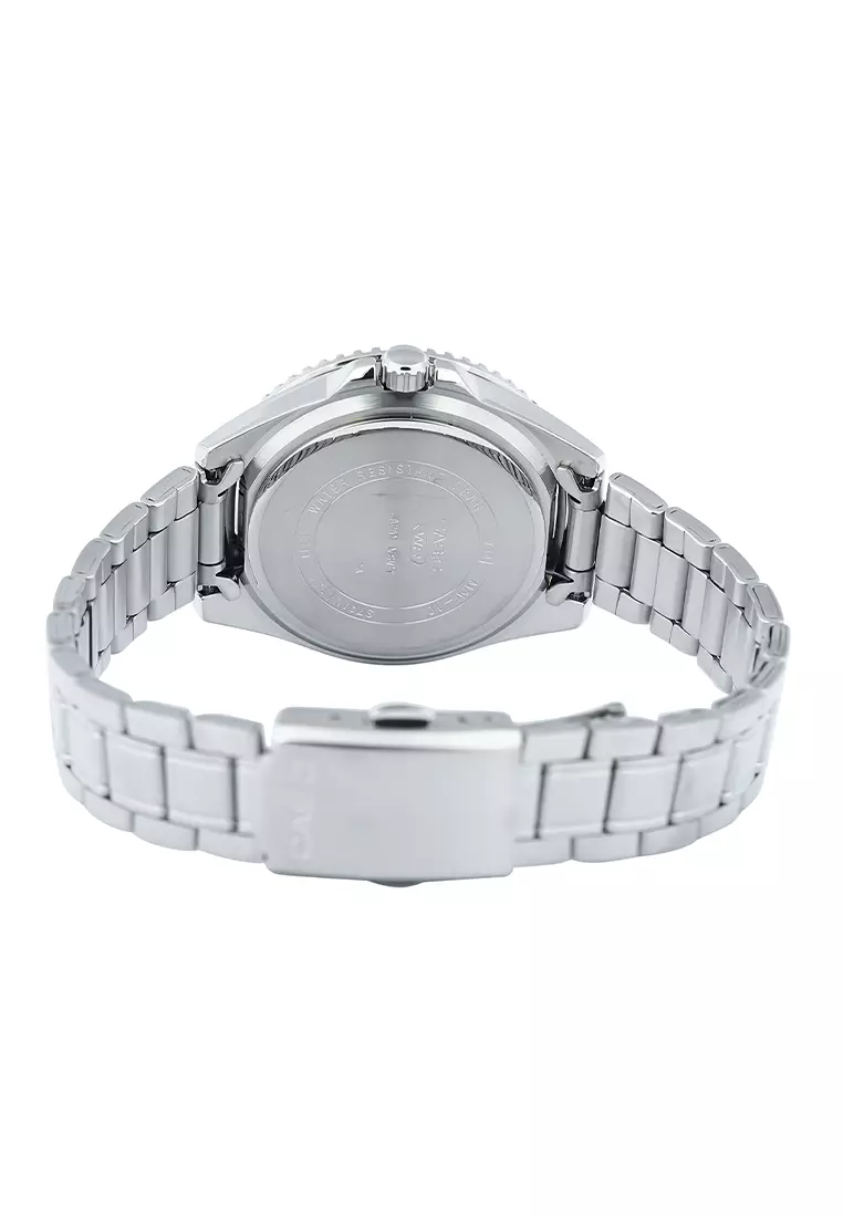 Jam Tangan Pria Casio Standard Series MDV-10D-1A2V Silver Blue - Stainless Steel