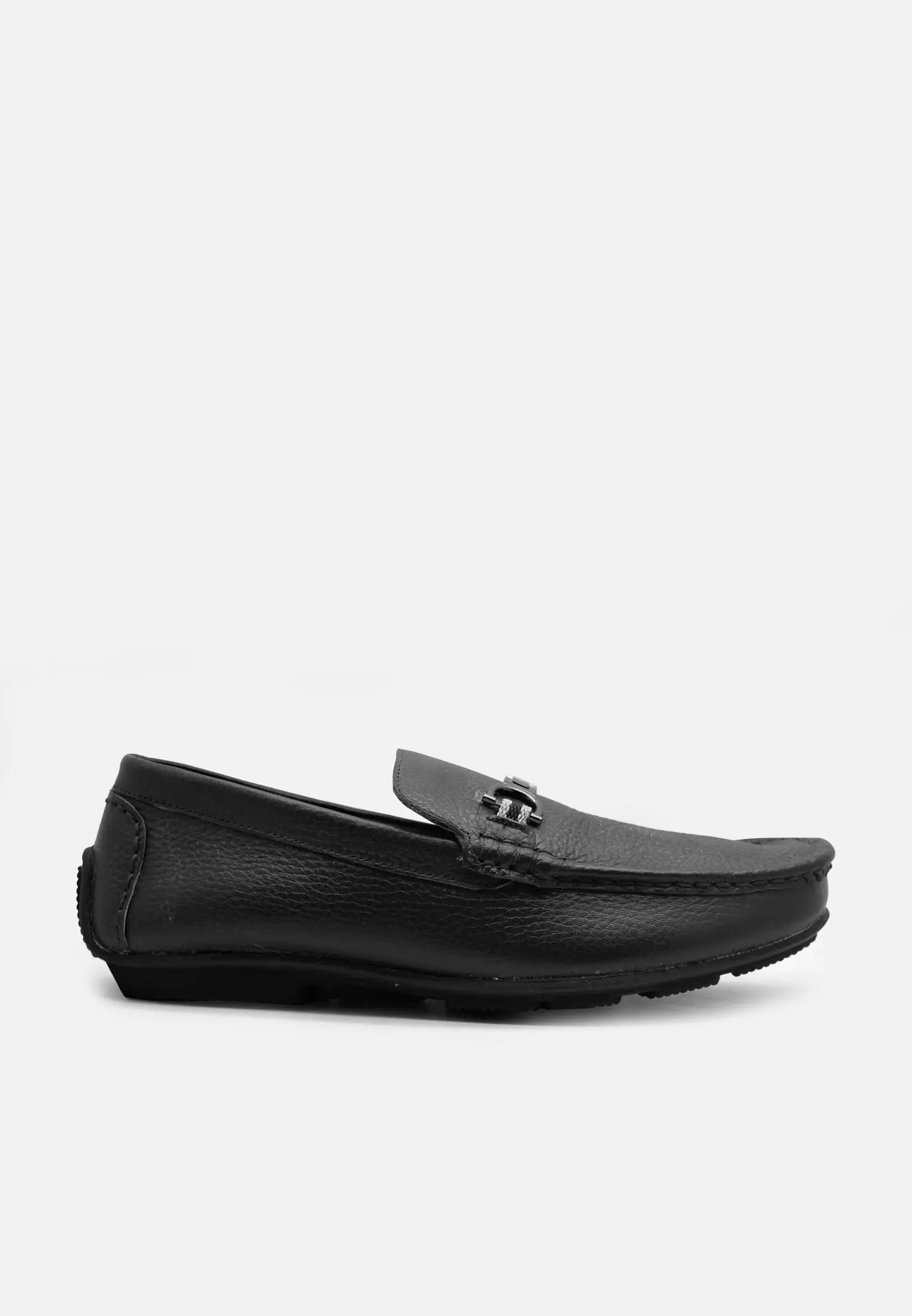 Ethan Sepatu Casual Moccasin Loafer Shoes Slip On  Cow Leather - Black