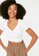 Trendyol white White Ribbed Super Crop Knitted Blouse 954F0AAFE52BBEGS_5