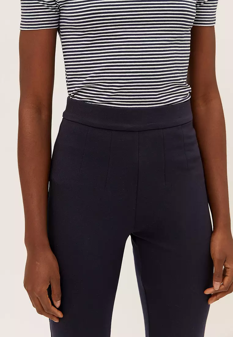 Jersey Slim Fit Ankle Grazer Trousersâ