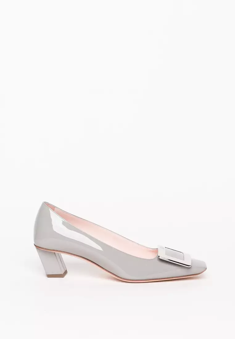 Discount on Roger Vivier  shoes - SKU: Belle Vivier Metal Buckle Pumps In Patent Leather Pumps