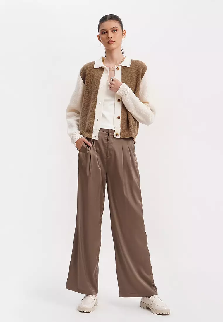 buy-penshoppe-dress-code-wide-leg-satin-pleated-trousers-online