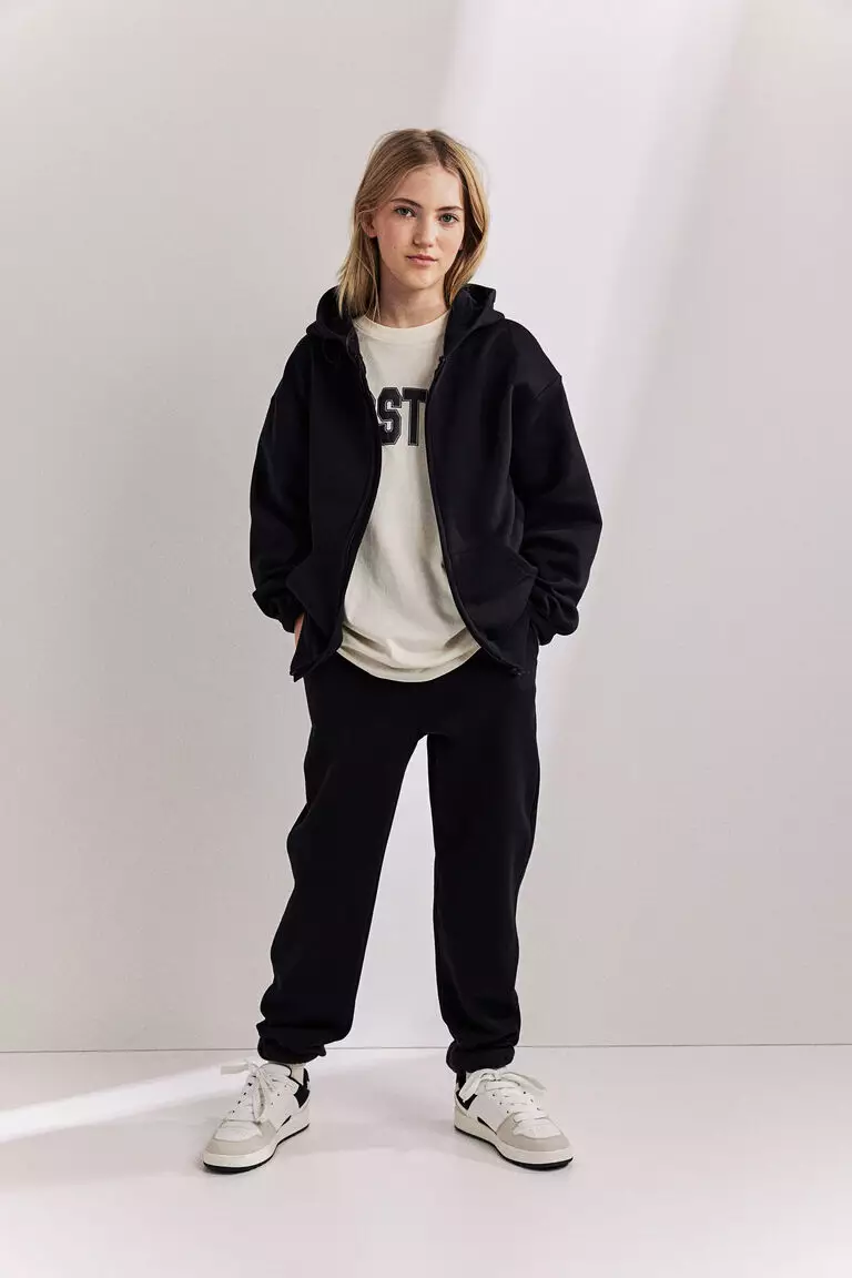 Oversized zip-through hoodie