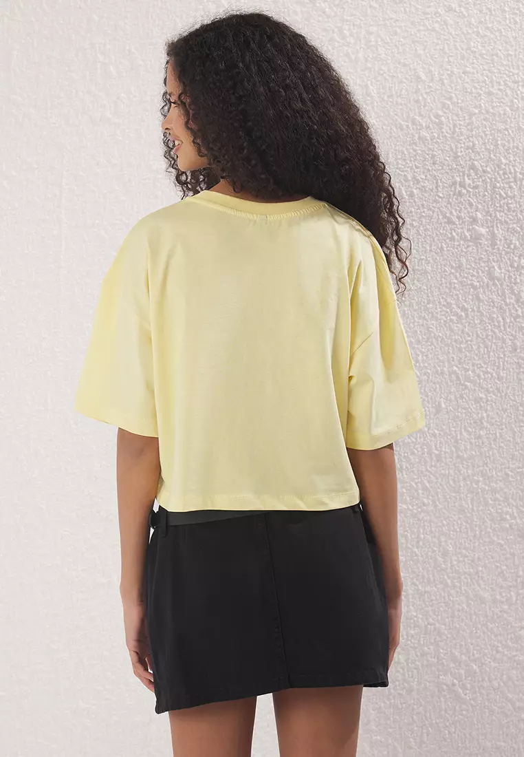 Yellow Knitted T-Shirt Twoss23Ts00038