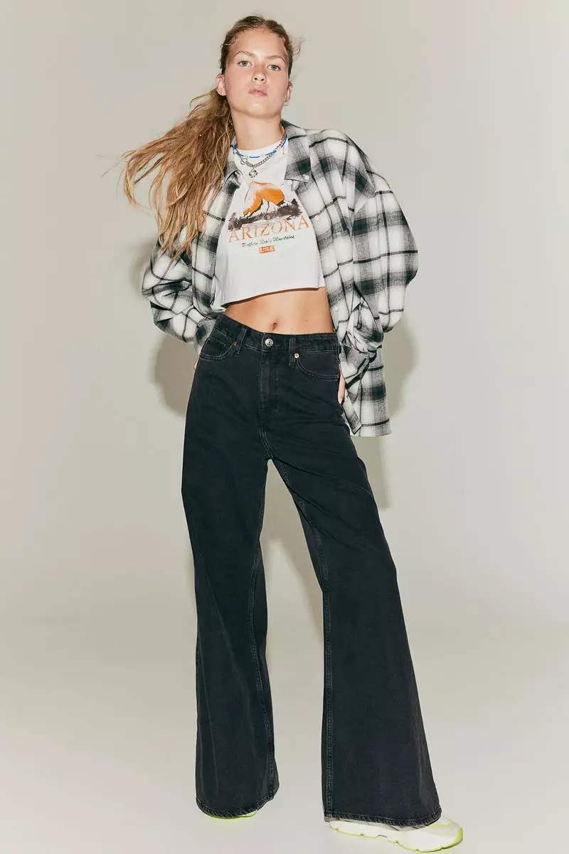 Buy H M Wide High Jeans 2024 Online ZALORA Philippines