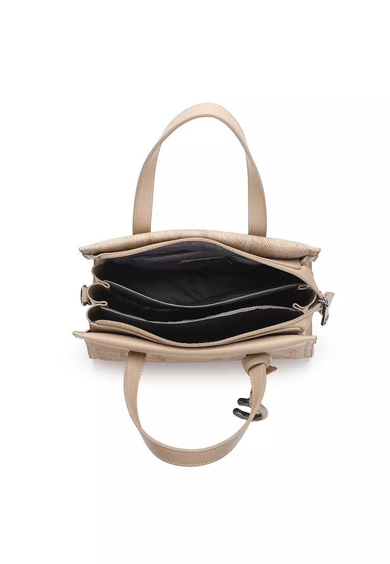 Women's Top Handle Bag / Sling Bag / Crossbody Bag / Shoulder Bag (Tas Tangan Wanita / Tas Selempang Wanita / Tas Bahu Wanita) - Cokelat