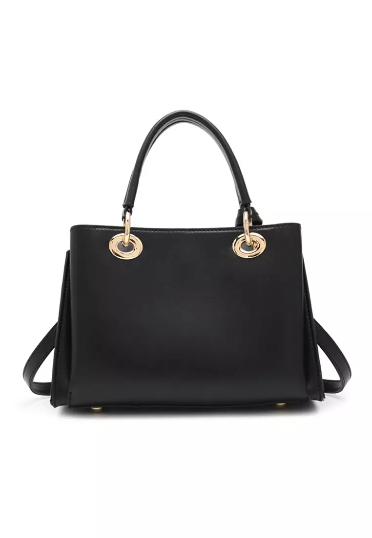 Women's Zig Zag Quilted Top Handle Bag / Crossbody Bag / Shoulder Bag (Tas Selempang Wanita / Tas Tangan Wanita / Tas Bahu Wanita) - Hitam