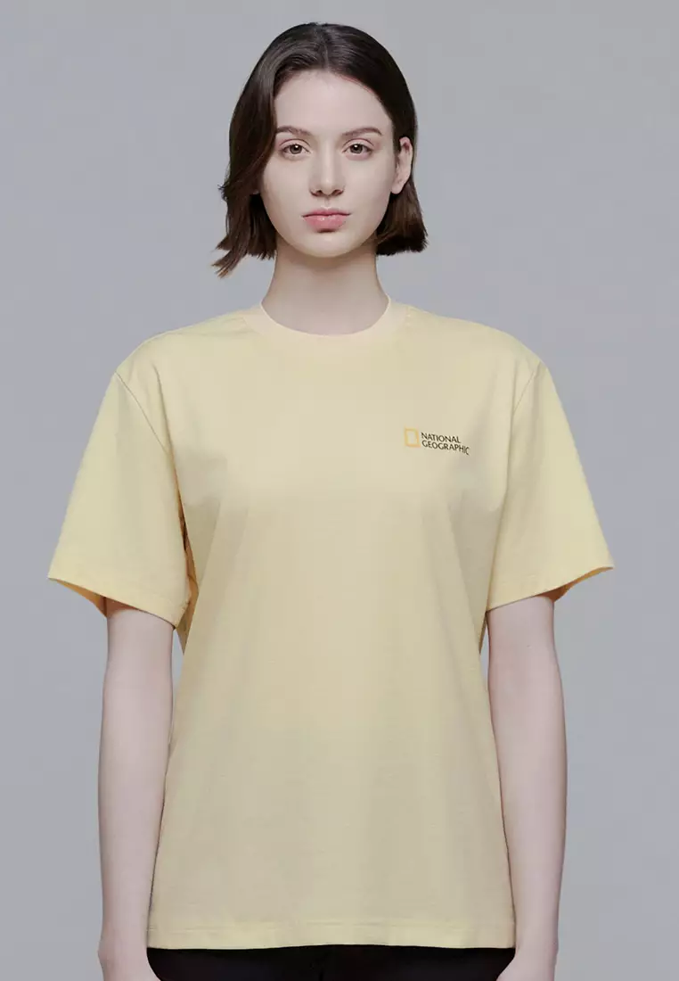 【NATIONAL GEOGRAPHIC】クロウ UNI COOL MAX GRAPHICS T-SHIRT Unisex CROW COOLMAX Graphic Short Sleeve Tee - CARBO
