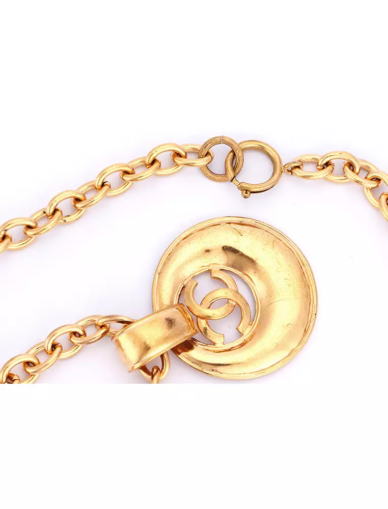 Chanel Pre-loved Chanel Gold Plated Necklace With Large Diameter 5cm CC  Pendant 2023, Buy Chanel Online
