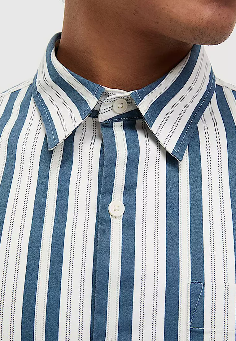 Cotton Rich Striped Shirt