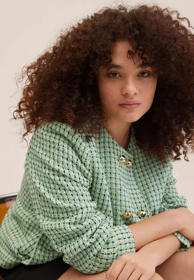 Double-Breasted Tweed Jacket