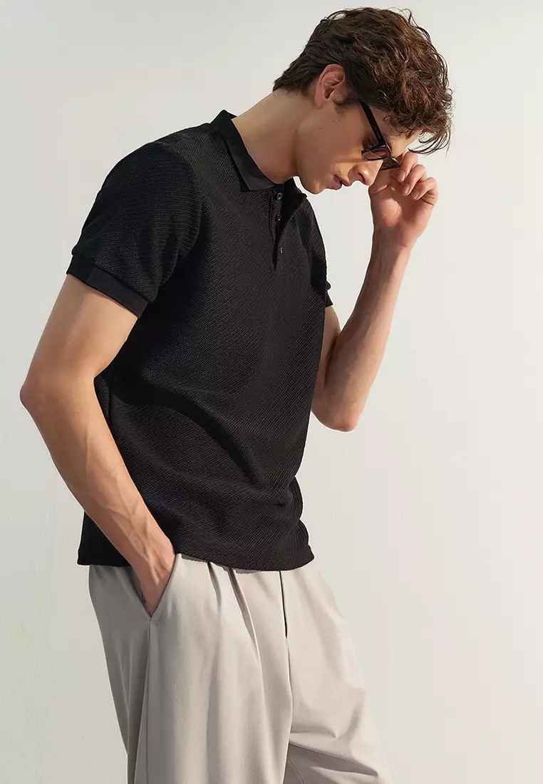 L.E Textured Polo Shirt
